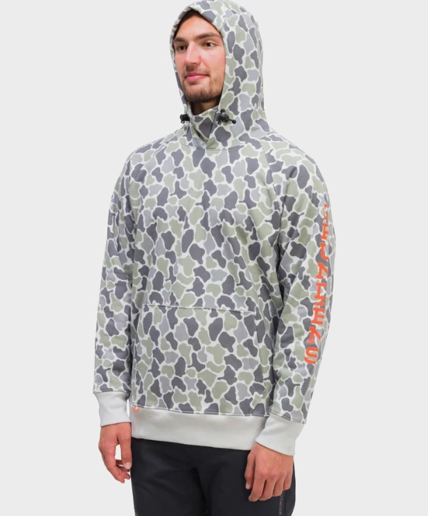 Grundens Dillingham Tech Hoodie "Tea Duck Camo"