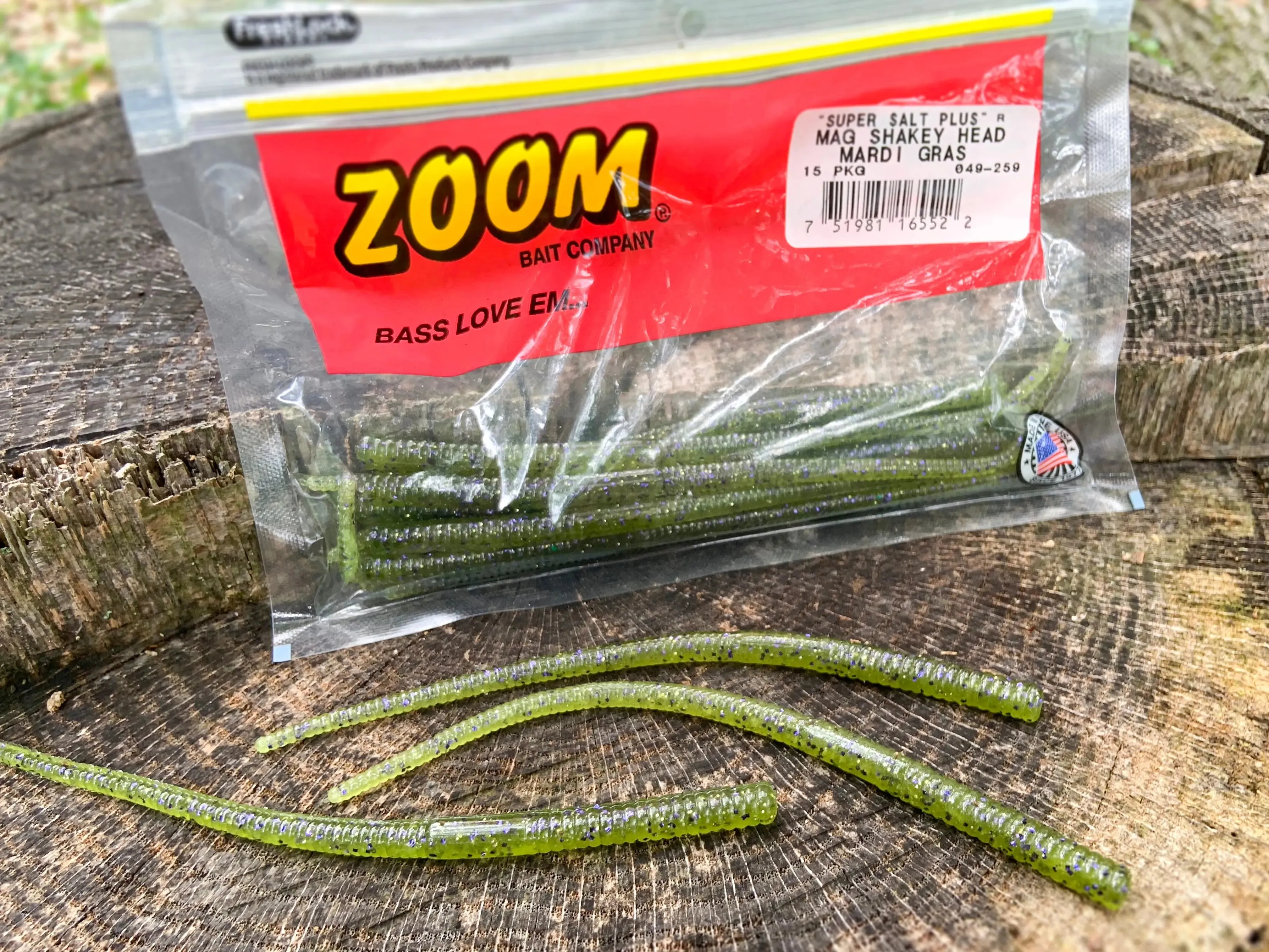 Zoom Magnum Shakey Head Worm 7" (15 Pk)